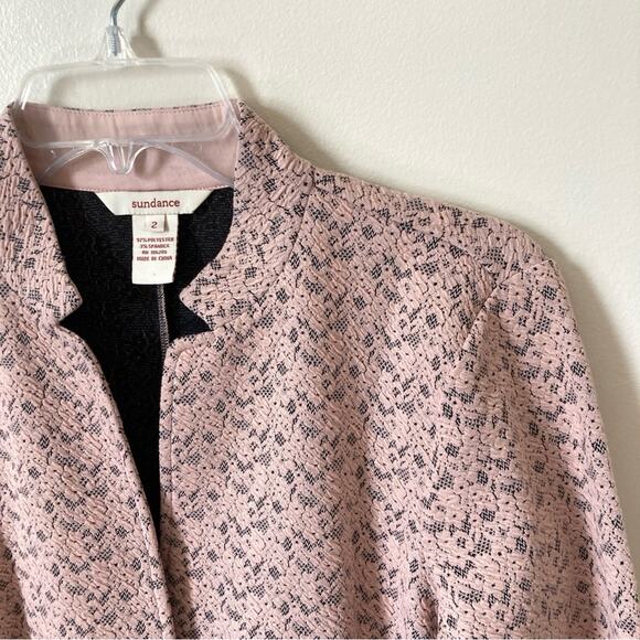 Lace Blazer Sundance Catalog Lace Illusion Tux Blazer Jacket Size 2 - Picture 3 of 7